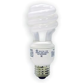 GE 97659 13-Watt (60 Watt equivalent) Energy Smart Soft White Spiral T3 Light Bulb 6-Pack