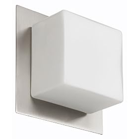 Dainolite 83554A-SC-FO 1-Light Ceiling or Wall Fixture, Satin Chrome by Dainolite