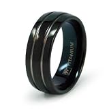 8mm Black Titanium Ring (Sizes 8-13)