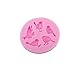 COMIOART Bird Pattern Silicone Fondant Mould Cake Decoration Pink