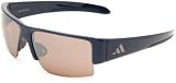 adidas retego a376-6056 Rectangle Sunglasses,Navy Blue Frame/LST Contrast Silver Lens,One Size