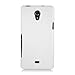 Protector Cover Snap On Hard Rubber Case For Sony Xperia TL LT30at - White