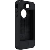 Otterbox Impact Series Silicone Case for iPhone 4 & 4S  - Retail Packaging - Black