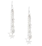 G by GUESS Silver Star Linear Earring, SILVER
