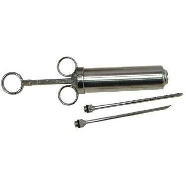 Bayou Classic 5011 2-oz. Stainless Steel Seasoning Injector w/2 Stainless Needles: one for liquid marinaide, and one for minced herbs