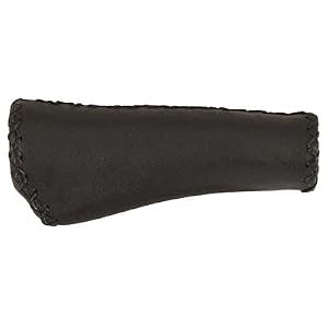 Eleven81 Leather Ergo Lock On Bicycle Handle Bar Grips - Black - GRIP6054