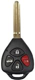 2007-2010 Toyota Camry Keyless Entry Uncut Remote Head Key With Free eKeylessRemotes Guide (Key Must Be Cut And Programmed By Dealer Or Locksmith)