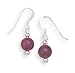 CleverSilver's French Wire Earrings With 8mm Round Sugilite Bead