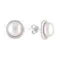 Sterling Silver Fwp Button Earrings - Congnac