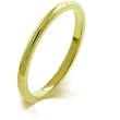 2mm IPG Gold Bonded Stainless Steel Wedding Band - Size: 5-12