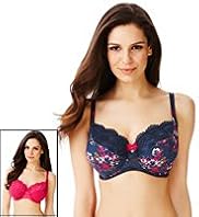 2 Pack Per Una Floral Lace Non-Padded DD-GG Bras