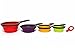 Lennie Cook Collapsible Silicone Measuring Cups & Measuring Spoons Set, Portable 8-Peace Set, 8 Sizes