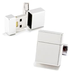 4GB USB Flash Drive USB Silver Cufflinks Cuff Links