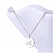 BR Small Script Initial Necklace Silver Initial Disc Necklaces Alphabet Jewelry