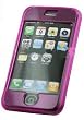 MyNetDeals- Crystal Purple Protective Snap-On Cover Case with Removable Belt Clip for Apple iPhone