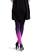 HDE Womens Solid Gradient Color Stockings Opaque Microfiber Footed Tights ,XS-M,Purple to Pink