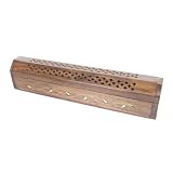 Review The Tribeca Gift Company  / Sheesham Wood Incense Box with Brass Inlay Vine Design