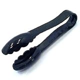 6 Black Scalloped Tongs (11-0598) Category: Kitchen Plastic Tongs