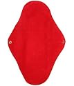 Popolini Lot de 5 Serviettes hygi&eacute;niques lavables rouge en coton biologique