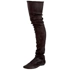 All Black Women's Long Boot Faux Suede Very High Boot