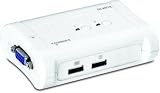 TRENDnet 2-Port USB KVM Switch Kit (Includes 2x KVM Cables) TK-207K (Blue)