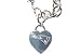 New England Patriots Tiffany Style Heart Tag Bracelet