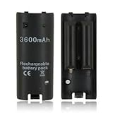 Wiimote Wii Remote Rechargeable Battery 3600Mah with Adapter