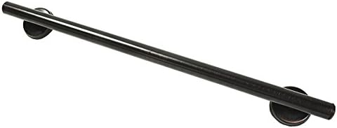 24" Straight Decorative Grab Bar with Capped Ends-Rubbed Bronze 24400