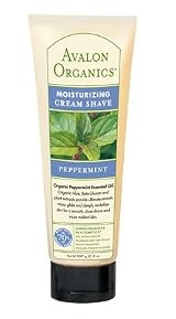 Avalon Organics Moisturizing Cream Shave, Peppermint 8 fl oz (225 ml)