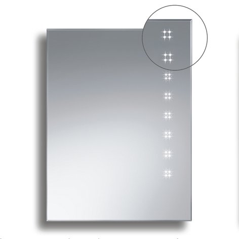 Badspiegel BELEUCHTET Wandspiegel BELEUCHTUNG Spiegel LICHT Badwandspiegel aus Kristall YJ-693