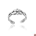 Sterling Silver Braided Daisy Flower Toe Ring