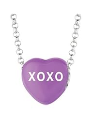 Sweethearts Enamel "XOXO" Heart on 16" Necklace Pendant with Gift Box