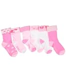 Esprit Girls Tempest of Hearts Socks 6-Pack (Sizes 12M - 24M)