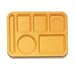 Food Service Rectangular Compartment Lunch Tray, 6 Compartment, Left-Handed, Tropical Yellow