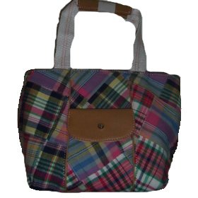 Liz Claiborne Purse Handbag Madras Toting Essentials