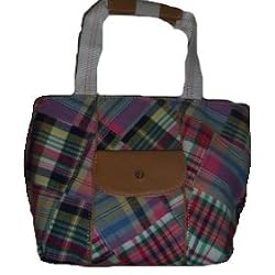 Liz Claiborne Purse Handbag Madras Toting Essentials