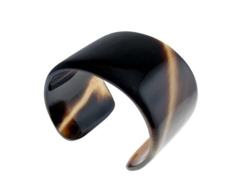 Dark Shade Polished Horn Cuff Bracelet