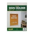 Nudell Plastics Products - Wall Sign Holder, Vertical, 8-1/2