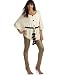 Apple Bottoms Knit Poncho Top with Tassels &amp; Gold Skinny Jeans