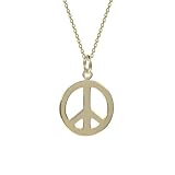 Eve's Addiction Gold Vermeil Sterling Silver Peace Sign Pendant