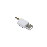 Shop4accessories USB Charger Sync Dock To Fit 2nd 3rd Gen Apple iPod Shuffle In White.