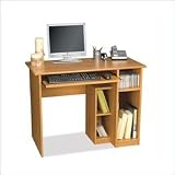 Bestar Basic Small Wood Computer Desk in Cappuccino Cherry