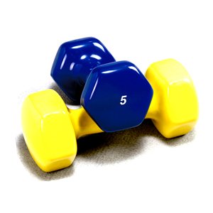 Vinyl Coated Dumbbells 1-15 Lb Set