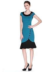 Mermaid Vintage Scoop Neck Cotton/Polyester Cocktail Evening Dress/Bridesmaid Dress/Prom Dress/Party Dress/Wedding Dress 