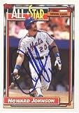 Howard Johnson, New York Mets, 1992 Topps Autographed Card