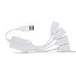 HDE (TM) Smart USB 2.0 Hi-Speed 4 Port Hub for PC/Mac/Notebook/Laptop/Macbook/Netbook