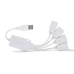 HDE&reg; Smart USB 2.0 Hi-Speed 4 Port Hub for PC/Mac/Notebook/Laptop/Macbook/Netbook