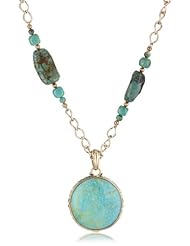 Barse "Patagonia" Genuine Turquoise Copper Sterling Long Link Necklace