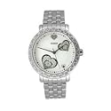 GUESS Women's Swarovski Crystal Heart Dial Watch