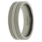Titanium Ring Comfort fit. Combination of matte and Shiney polish. Width: 7.6mm